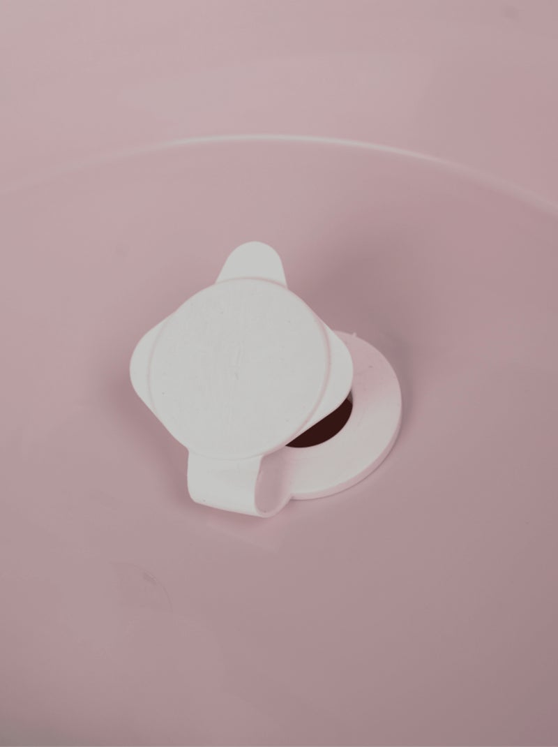 Bañera para bebé Thermobaby VASCO, forma de palangana, rosa empolvado con tapón Rosa - Kiabi