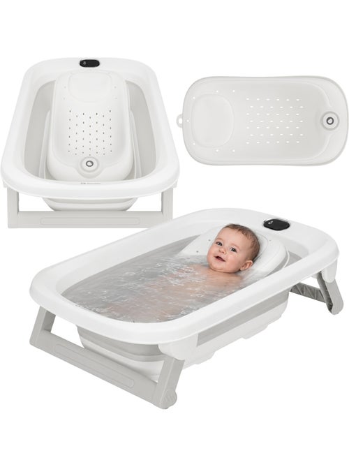 Bañera plegable para bebé lionelo babybubble con termómetro - 2 alturas ajustables - Kiabi Bañera plegable para bebé lionelo babybubble con termómetro - 2 alturas ajustables - Kiabi