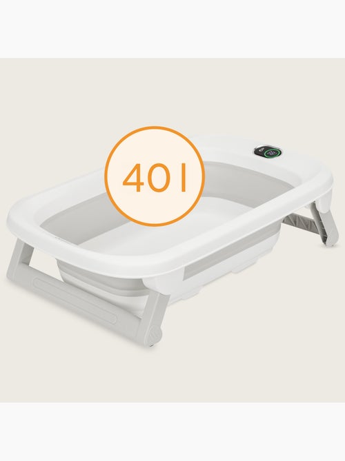 Bañera plegable para bebé lionelo babybubble con termómetro - 2 alturas ajustables - Kiabi Bañera plegable para bebé lionelo babybubble con termómetro - 2 alturas ajustables - Kiabi
