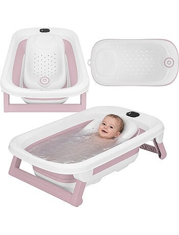 Bañera plegable para bebé lionelo babybubble con termómetro - 2 alturas ajustables