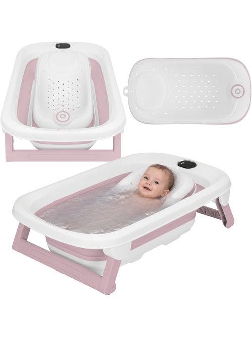 Bañera plegable para bebé lionelo babybubble con termómetro - 2 alturas ajustables - Kiabi Bañera plegable para bebé lionelo babybubble con termómetro - 2 alturas ajustables - Kiabi