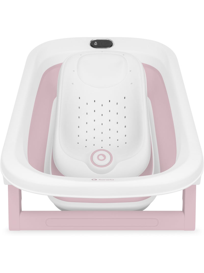 Bañera plegable para bebé lionelo babybubble con termómetro - 2 alturas ajustables Rosa - Kiabi