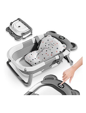 Bañera plegable para bebés - Termómetro y cojín incluidos - BEAR | SUPERBE BEBE