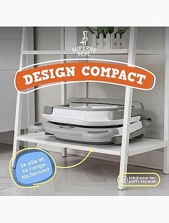 Bañera plegable para bebés - Termómetro y cojín incluidos - BEAR | SUPERBE BEBE