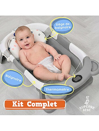 Bañera plegable para bebés - Termómetro y cojín incluidos - BEAR | SUPERBE BEBE