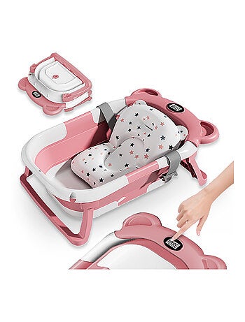 Bañera plegable para bebés - Termómetro y cojín incluidos - BEAR | SUPERBE BEBE
