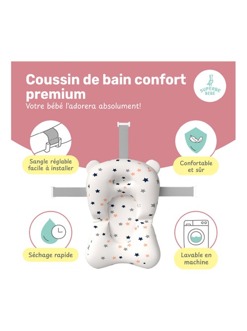 Bañera plegable para bebés - Termómetro y cojín incluidos - BEAR | SUPERBE BEBE - Kiabi