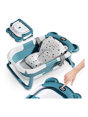 Bañera plegable para bebés - Termómetro y cojín incluidos - BEAR | SUPERBE BEBE