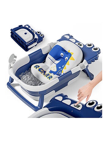 Bañera plegable para bebés - Termómetro y cojín incluidos - DINO | SUPERBE BEBE