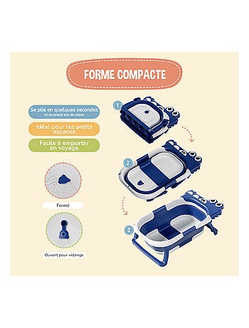 Bañera plegable para bebés - Termómetro y cojín incluidos - DINO | SUPERBE BEBE