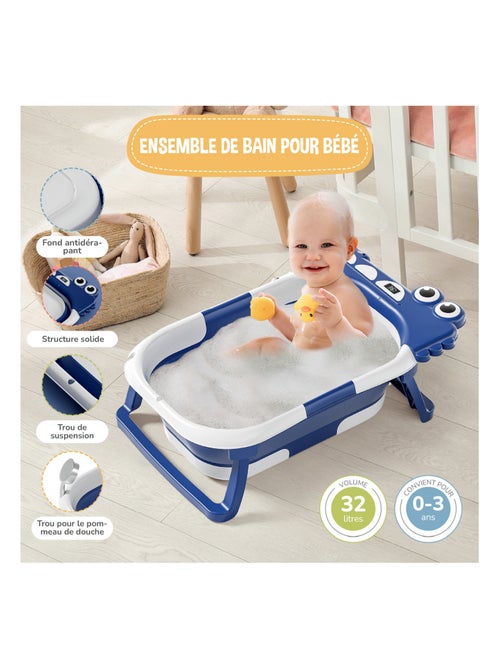 Bañera plegable para bebés - Termómetro y cojín incluidos - DINO | SUPERBE BEBE - Kiabi