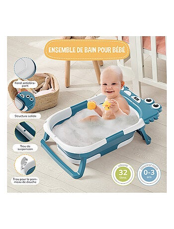 Bañera plegable para bebés - Termómetro y cojín incluidos - DINO | SUPERBE BEBE