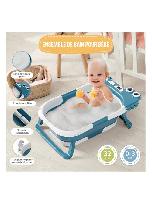 Bañera plegable para bebés - Termómetro y cojín incluidos - DINO | SUPERBE BEBE - Kiabi