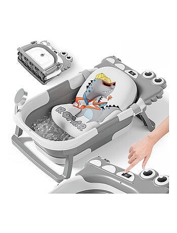 Bañera plegable para bebés - Termómetro y cojín incluidos - DINO | SUPERBE BEBE