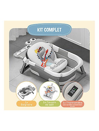 Bañera plegable para bebés - Termómetro y cojín incluidos - DINO | SUPERBE BEBE