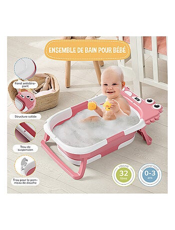 Bañera plegable para bebés - Termómetro y cojín incluidos - DINO | SUPERBE BEBE