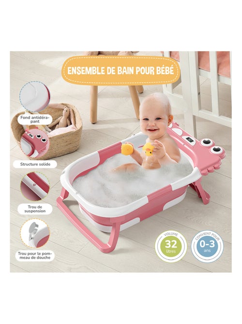 Bañera plegable para bebés - Termómetro y cojín incluidos - DINO | SUPERBE BEBE - Kiabi