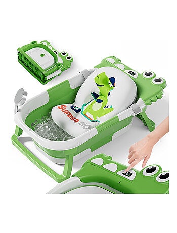 Bañera plegable para bebés - Termómetro y cojín incluidos - DINO | SUPERBE BEBE