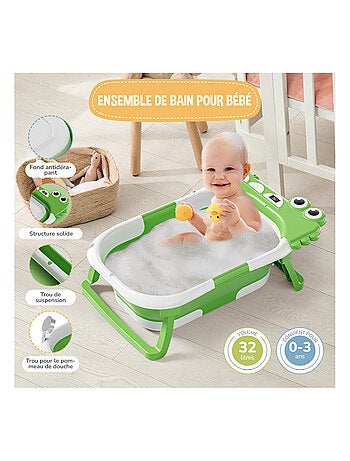 Bañera plegable para bebés - Termómetro y cojín incluidos - DINO | SUPERBE BEBE