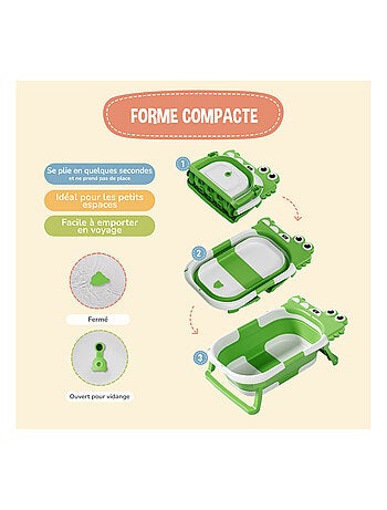 Bañera plegable para bebés - Termómetro y cojín incluidos - DINO | SUPERBE BEBE