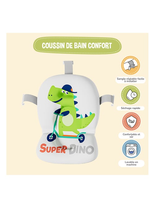 Bañera plegable para bebés - Termómetro y cojín incluidos - DINO | SUPERBE BEBE - Kiabi