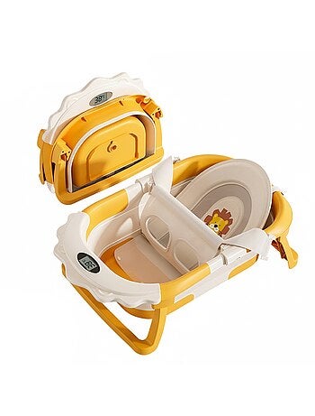 Bañera plegable para bebés - Termómetro y cojín incluidos - LION | SUPERBE BEBE