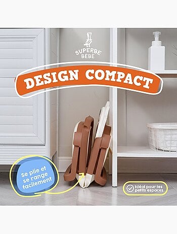 Bañera plegable para bebés - Termómetro y cojín incluidos - LION | SUPERBE BEBE