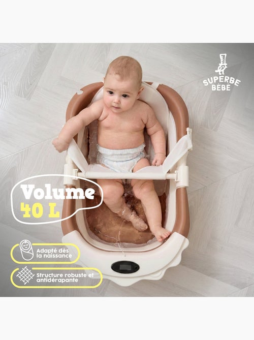 Bañera plegable para bebés - Termómetro y cojín incluidos - LION | SUPERBE BEBE - Kiabi Bañera plegable para bebés - Termómetro y cojín incluidos - LION | SUPERBE BEBE - Kiabi