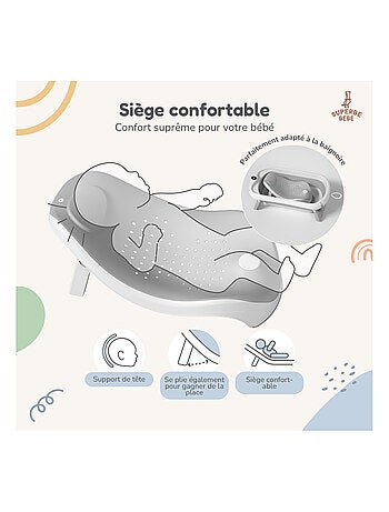 Bañera plegable para bebés - Termómetro y hamaca incluidos | SUPERBE BEBE
