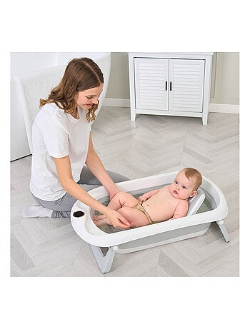 Bañera plegable para bebés - Termómetro y hamaca incluidos | SUPERBE BEBE