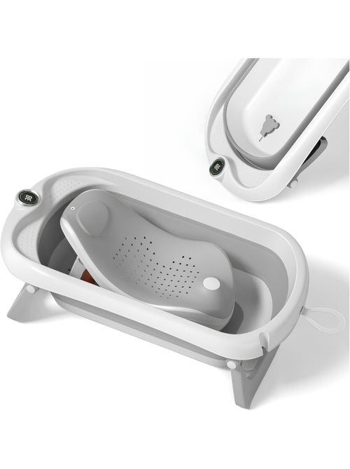 Bañera plegable para bebés - Termómetro y hamaca incluidos | SUPERBE BEBE - Kiabi