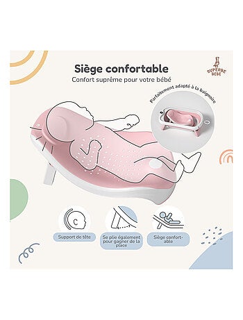Bañera plegable para bebés - Termómetro y hamaca incluidos | SUPERBE BEBE