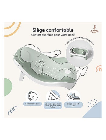 Bañera plegable para bebés - Termómetro y hamaca incluidos | SUPERBE BEBE