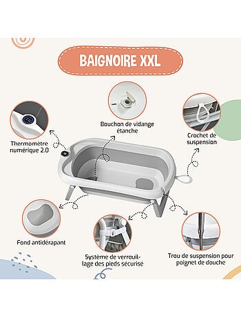 Bañera plegable para bebés con soporte - Kit completo | SUPERBE BEBE