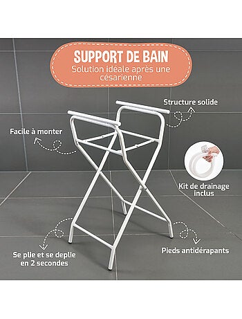 Bañera plegable para bebés con soporte - Kit completo | SUPERBE BEBE
