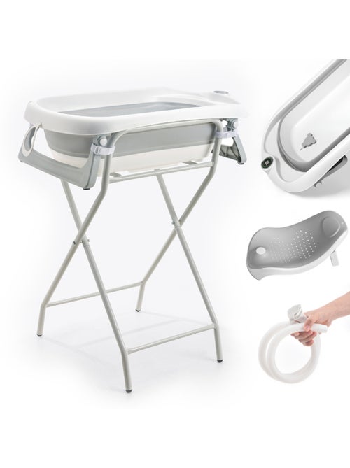 Bañera plegable para bebés con soporte - Kit completo | SUPERBE BEBE - Kiabi