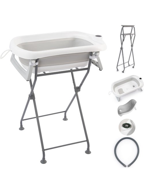 Bañera plegable para bebés con soporte - Kit completo | SUPERBE BEBE - Kiabi Bañera plegable para bebés con soporte - Kit completo | SUPERBE BEBE - Kiabi