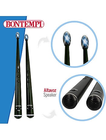 Baquetas eléctricas de juguete c/luz y sonido bontempi