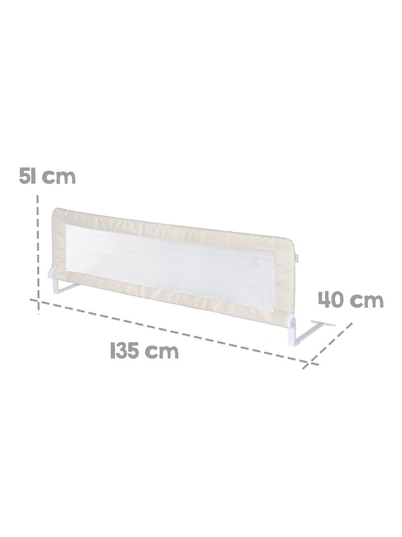 Barandilla abatible para cama infantil - Protección anticaída 'Roba klipp-klapp' Blanco Beige - Kiabi