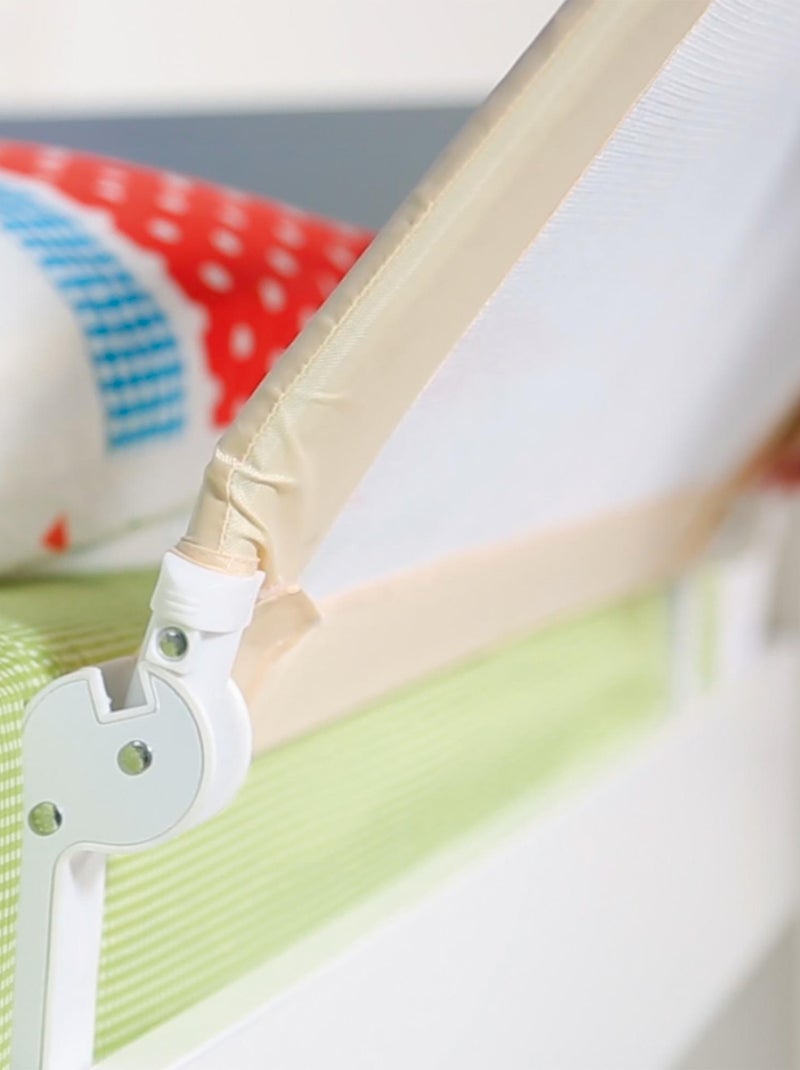 Barandilla abatible para cama infantil - Protección anticaída 'Roba klipp-klapp' Blanco Beige - Kiabi