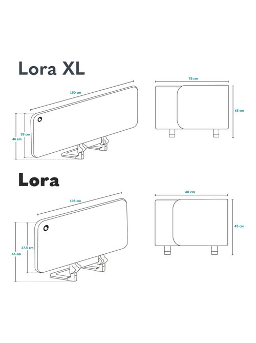 Barandilla de cama LIONELO Lora - Plegable - Protección anticaídas - Bolsa incluida - Kiabi