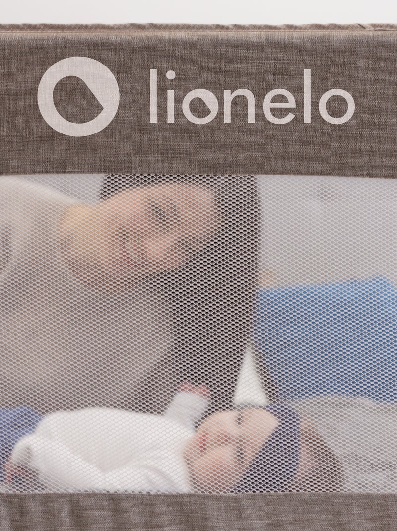 Barandilla de cuna LIONELO Eva - 150 cm - Protección anticaídas - Malla transpirable plegable Beige - Kiabi