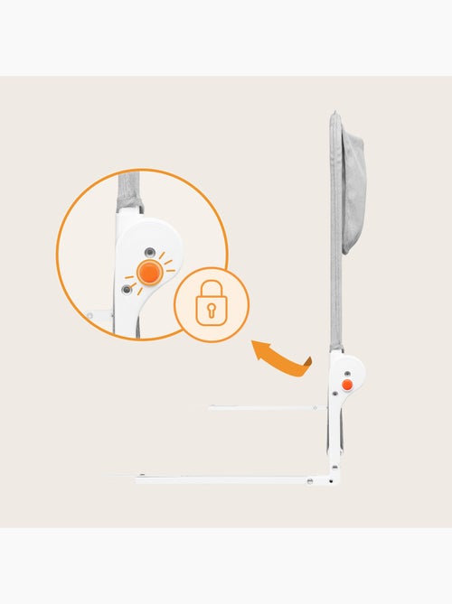 Barandilla de cuna LIONELO Hanna - 150x65cm - Plegable - Protección anticaídas - Malla transpirable - Kiabi