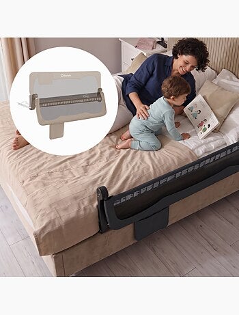 Barandilla de cuna LIONELO Hanna - 150x66cm - Plegable - Protección anticaídas - Malla transpirable