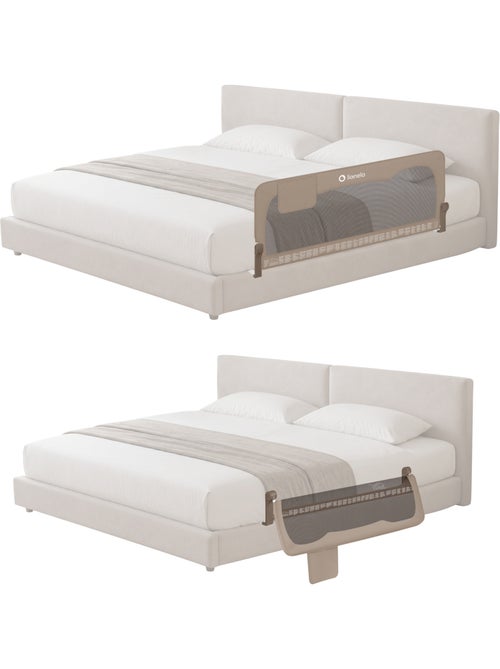 Barandilla de cuna LIONELO Hanna - 150x66cm - Plegable - Protección anticaídas - Malla transpirable - Kiabi Barandilla de cuna LIONELO Hanna - 150x66cm - Plegable - Protección anticaídas - Malla transpirable - Kiabi
