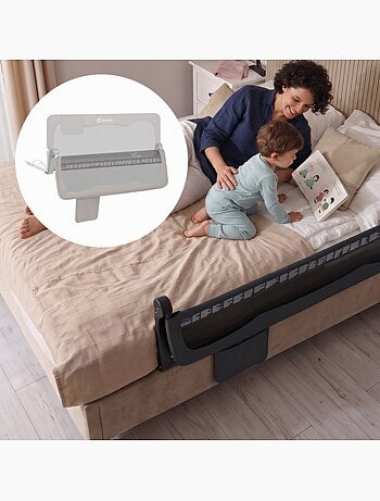 Barandilla de cuna LIONELO Hanna - 150x66cm - Plegable - Protección anticaídas - Malla transpirable