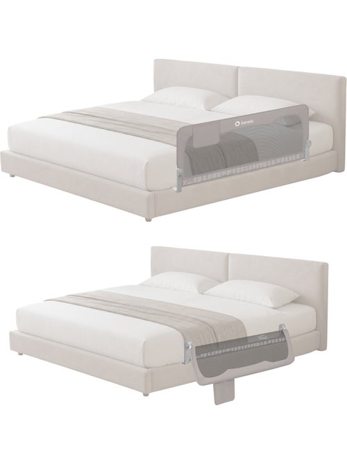 Barandilla de cuna LIONELO Hanna - 150x66cm - Plegable - Protección anticaídas - Malla transpirable - Kiabi Barandilla de cuna LIONELO Hanna - 150x66cm - Plegable - Protección anticaídas - Malla transpirable - Kiabi
