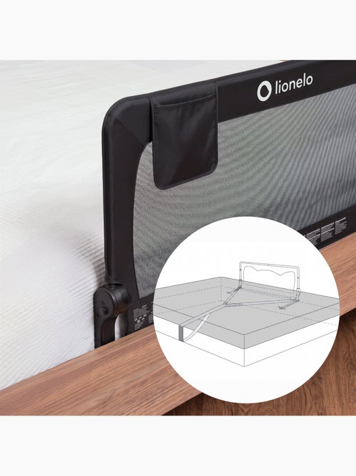 Barandilla de cuna LIONELO Hanna - 150x66cm - Plegable - Protección anticaídas - Malla transpirable - Kiabi Barandilla de cuna LIONELO Hanna - 150x66cm - Plegable - Protección anticaídas - Malla transpirable - Kiabi