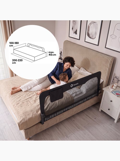 Barandilla de cuna LIONELO Hanna - 150x66cm - Plegable - Protección anticaídas - Malla transpirable - Kiabi Barandilla de cuna LIONELO Hanna - 150x66cm - Plegable - Protección anticaídas - Malla transpirable - Kiabi