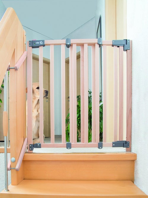 Barandilla de seguridad para escaleras en madera maciza con puerta 'Roba Safety Up' - Kiabi
